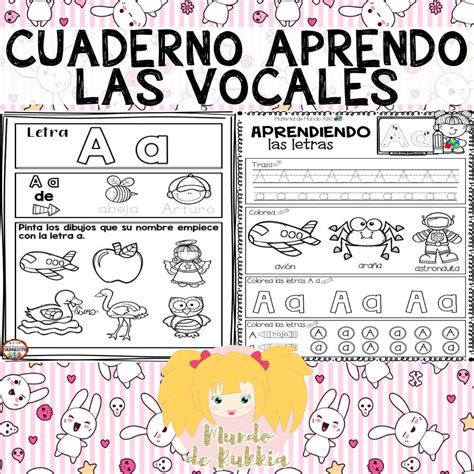 Cuaderno Aprendo Las Vocales Mundo De Rukkia