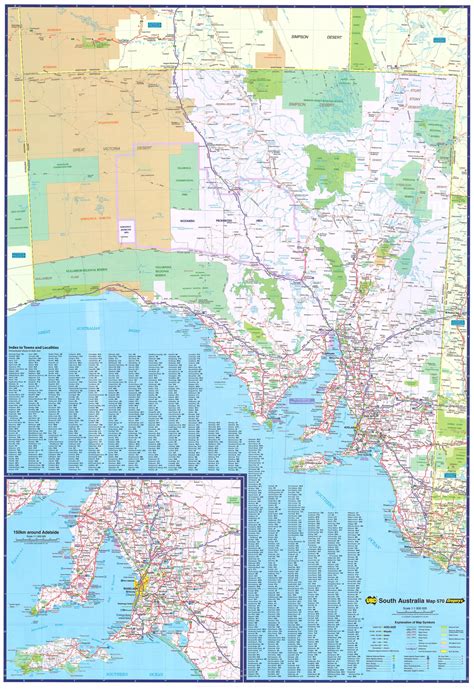 Buy South Australia Ubd Laminated Wall Map Mapworld