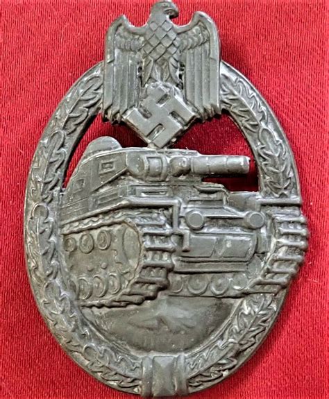 Ww2 German Army Ss Panzer Assault Badge In Bronze By Frank And Reif Of
