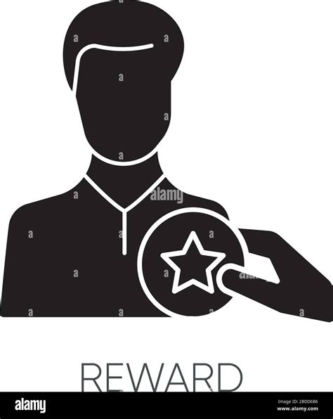 Reward Black Glyph Icon Workers Motivation Business Promotion