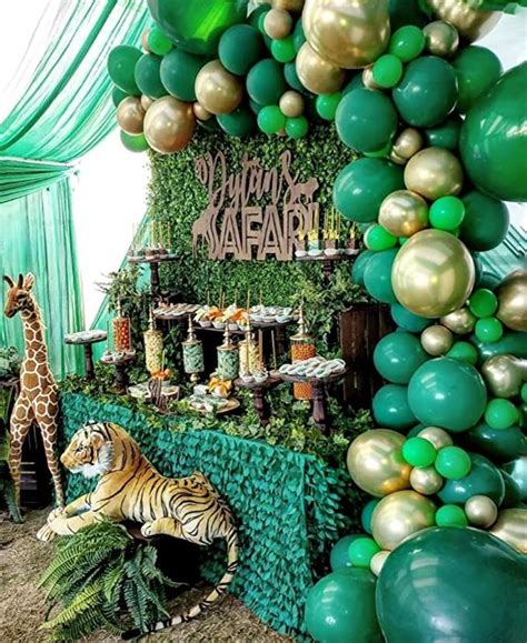 2021 Jungle Safari Theme Party Supplies, 110 PCS Balloon Garland Kit