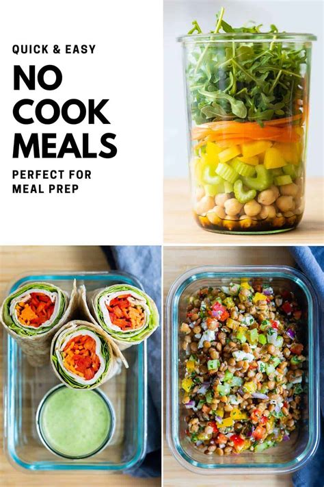 3 No Cook Meals Green Healthy Cooking
