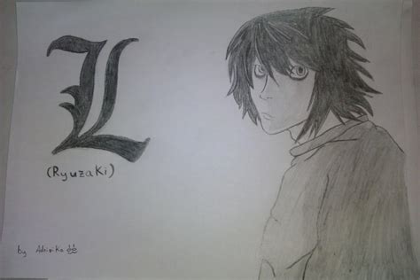 L Ryuzaki Death Note By Adripika On Deviantart