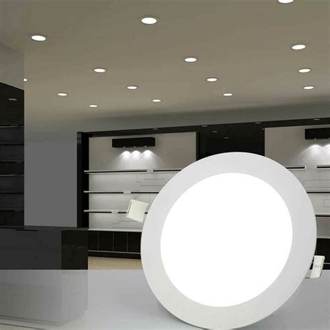 10 X Round Recessed Led Panel Light 18w Ceiling Fixtures Down Lights Warm White Ebay