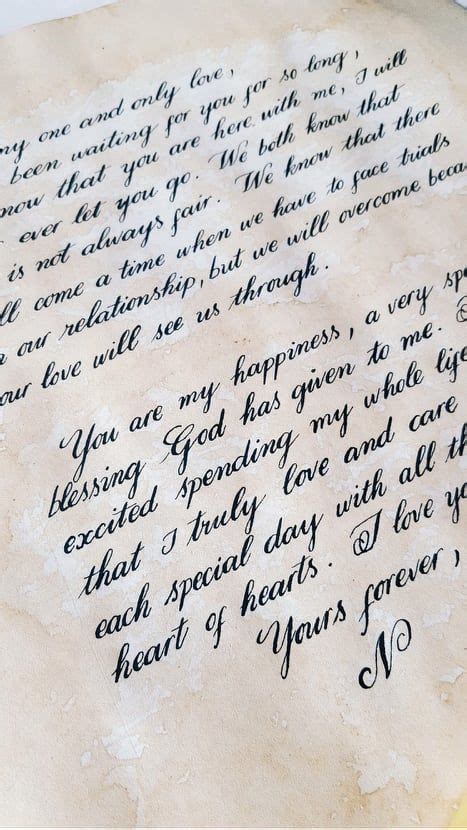 Special Letter For Your Loved One Handwritten Calligraphy Antique