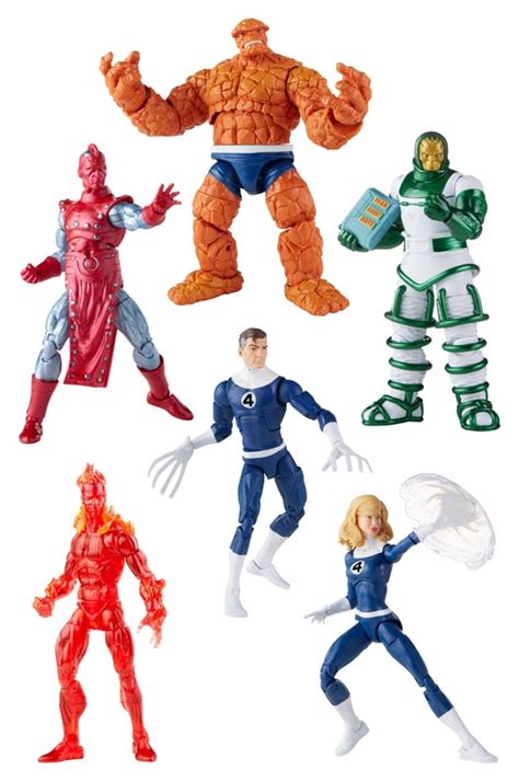 Fantastic Four 2021 Wave 1 Marvel Legends Series Retro Action Figures