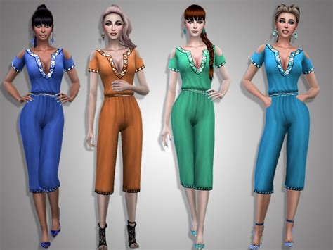The Sims Resource Lena Jumpsuit By Simalicious • Sims 4 Downloads
