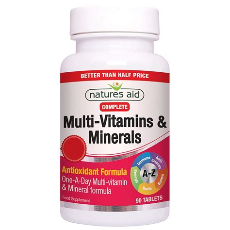 Natures Aid Multivitamins And Minerals 90 Tablets Buy Online In