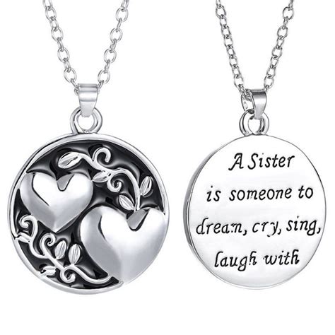 Engraved Necklace A Sister Is Sister Necklace