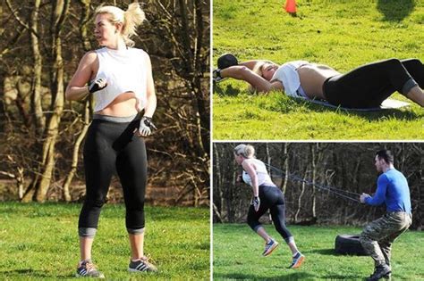 Frankie Essex Shows Off Slimmed Down Waist In Tiny Crop Top During Gruelling Bootcamp Workout In