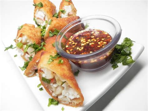 If you're looking for a simple recipe to simplify your. Crab-Filled Egg Rolls With Ginger-Lime Dipping Sauce # ...