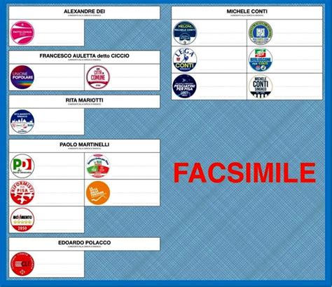 Elezioni Comunali A Pisa Il Fac Simile Della Scheda Elettorale