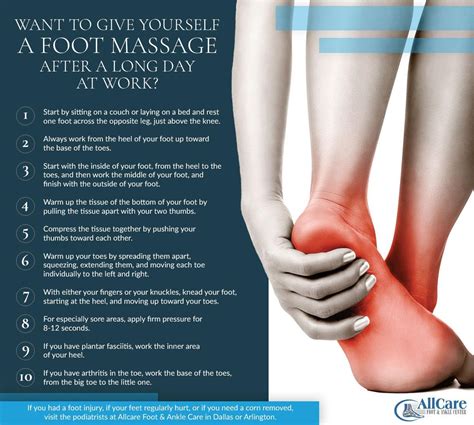 How To Give Yourself A Foot Massage Allcare Foot And Ankle Center Podiatry