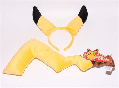 Pokemon Pikachu Ears Tail Headband Japan Anime Sex Pikachu Costume