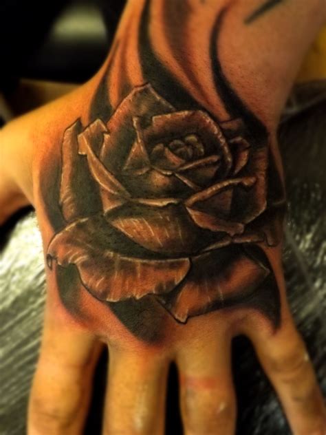 Rose Tattoo On Hand Finger Rose Tattoo Rose Hand Tattoo Rose Tattoos