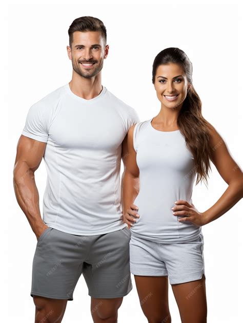 Premium Ai Image Team Of Fitness Coaches Man And Woman Isolated On