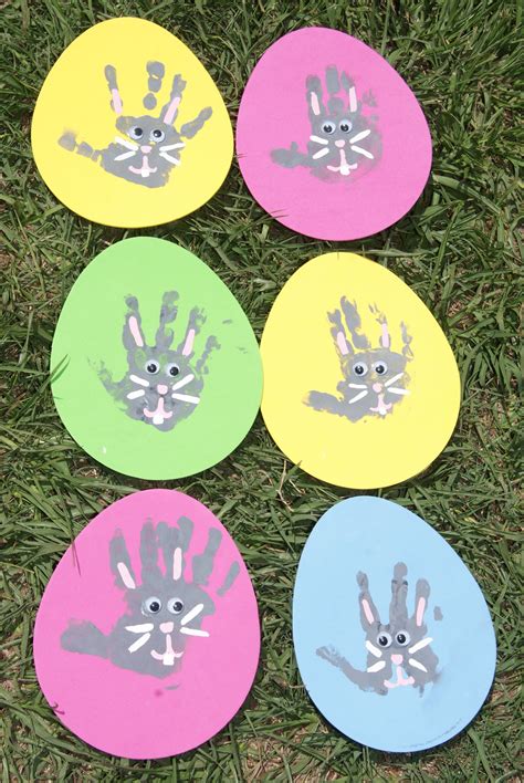 Easter Bunny Hand Print Art Easter Crafts Easter Kids Easter Preschool