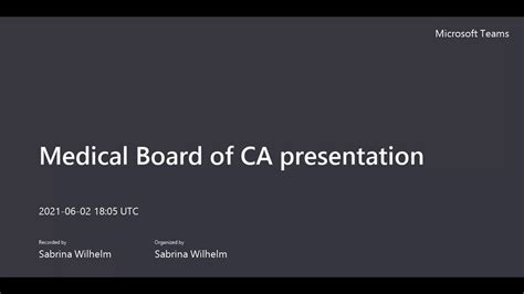 Medical Board Of California Presentation For Cusm Youtube