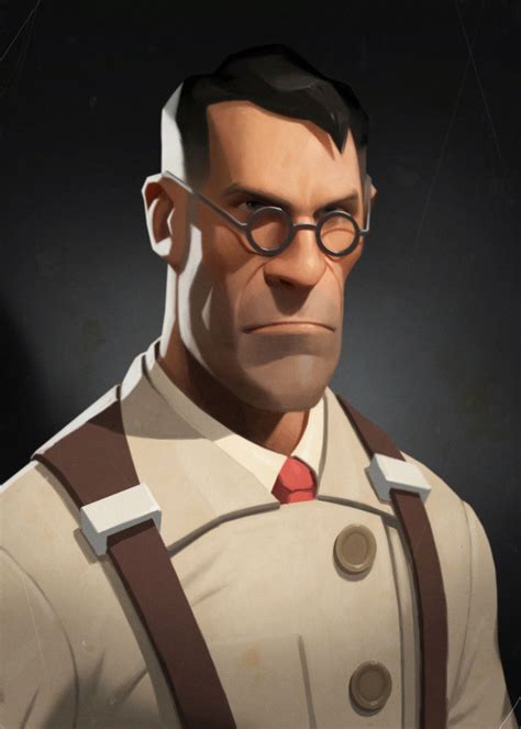 Medic Portrait Poster Picture Metal Print Paint By Team Fortress Displate