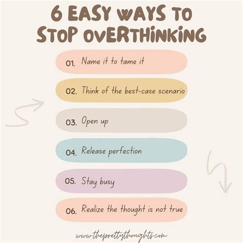 Easy Ways To Stop Overthinking Overthinking Thoughts Easy