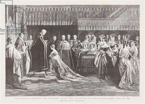 Queen Victoria Receiving The Sacrament At Her Coronation 1838 By