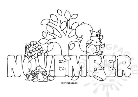 November coloring sheet printable – Coloring Page
