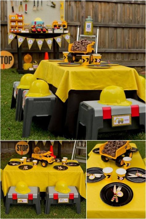 I do not claim any of these as my own ideas. Boys Construction Themed Birthday Party Ideas - Spaceships ...