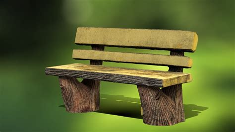 bench download free 3d model by leonth [48ff57a] sketchfab