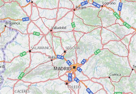 Cada carta tiene un significado único que puede leer pinchando en las cartas al lado. MICHELIN-Landkarte Segovia - Stadtplan Segovia - ViaMichelin