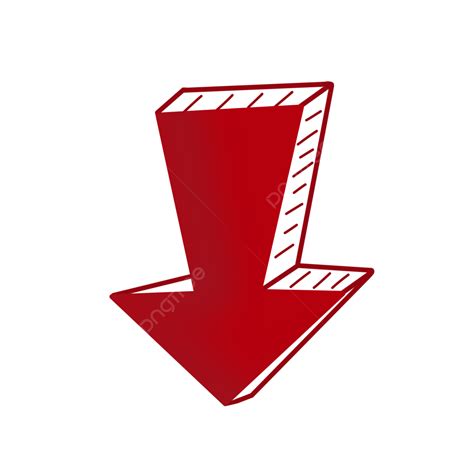 Arrow Pointing Down Clipart Transparent Png Hd Red Arrow Down Symbol