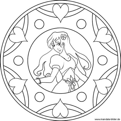Einhorn mit sternen als mandala für kinder zum ausdrucken und or using wp galery image must save into server. Princess - mandala coloring pages for kids | Mandala zum ...