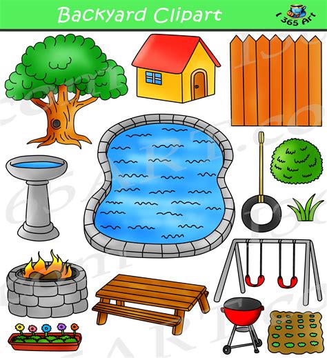 Doors open at 7:30pm and stories will start at about 8:00pm. Spring Backyard Clipart Bundle, Build A Backyard Clip Art ...