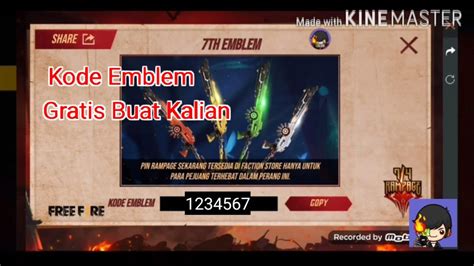 bagi kode emblem event rampage  fire youtube