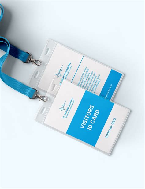 Hospital Visitor Id Card Template Download In Word Illustrator Psd