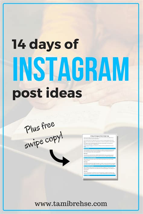 14 Days Of Instagram Post Ideas Plus Free Caption Copy To