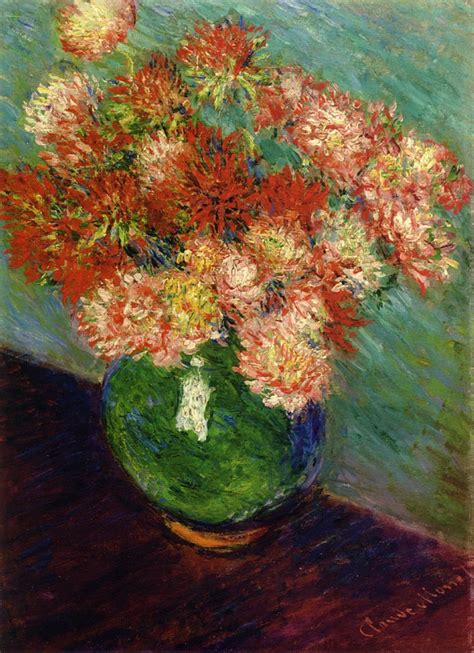 Claude monet was one of the most influential artists of his time. Vase of Chrysanthemums - Claude Monet - WikiArt.org