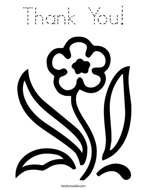Scroll down the page to download a free thank you card today, and if you like what you see please do share this page with your friends and family too! Thank You Coloring Page - Tracing - Twisty Noodle
