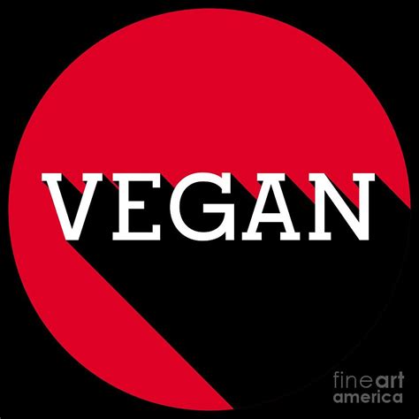 Vegan Statement Logo Digital Art By Festivalshirt Pixels