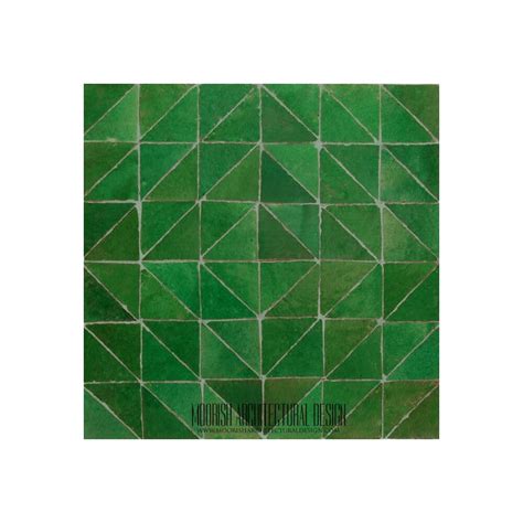 Green Moroccan Bathroom Floor Tile Design