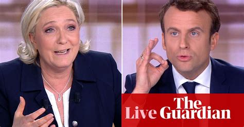 French Election Marine Le Pen And Emmanuel Macron Lock Horns In Tv