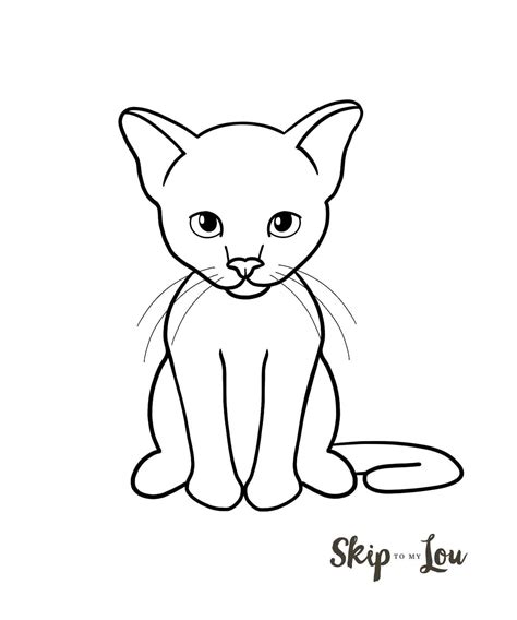 How To Draw A Cat Easy Drawing Tutorial Skip To My Lou