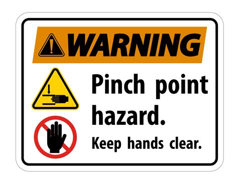 Warning Pinch Point Hazard Keep Hands Clear Symbol Sign 2315810 Vector