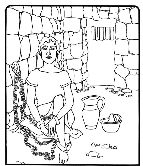 In this picture joseph and mary are outside their home with the young boy jesus in egypt. View Bible Coloring Pages Joseph Gif - Tunnel To Viaduct Run