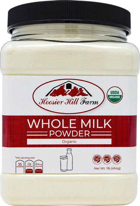 certified organic whole milk powder 1lb hoosier hill farm gluten free hormone free amazon