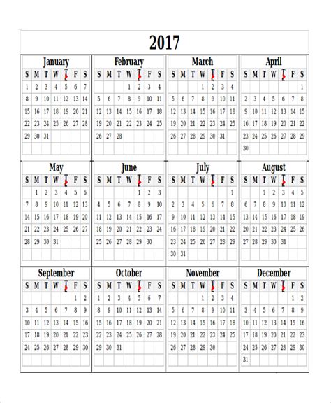 Free 6 Sample Blank Printable Calendar Templates In Ms Word Pdf