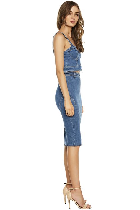 Mia Denim Bustier Ladies Outlet And Clothing Bardot