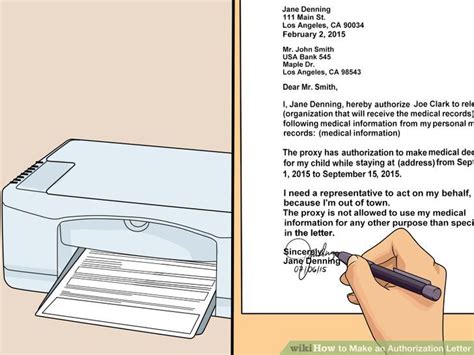 Gives authority to someone to use your bank accounts on your behalf (write checks, withdraw and deposit funds, and initiate wire. Pet & Animal: How to Make an Authorization Letter