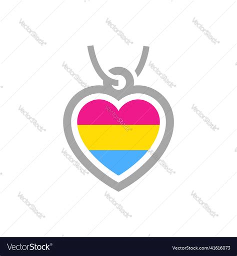 Symbol Coulomb With Pansexuality Flag Royalty Free Vector