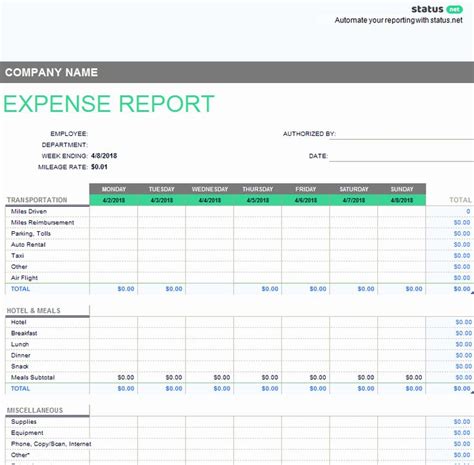 Excel Expense Report Template Beautiful 10 Outstanding Templates Of