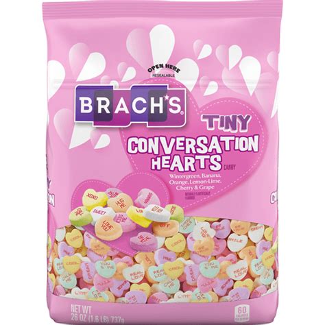 Brachs Tiny Conversation Hearts Valentines Candy 26 Oz Bag Buehlers